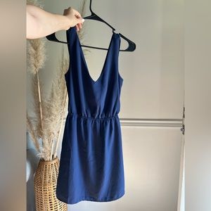Tobi Open Back Dress - Navy